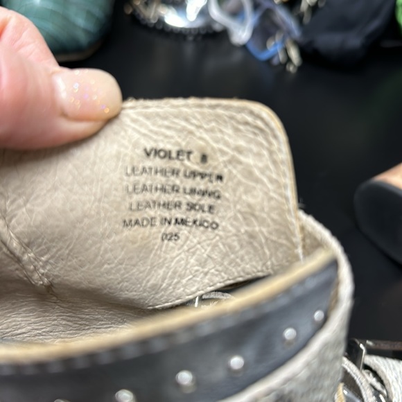 Freebird by Steven Violet leather snakeskin sandal - Picture 7 of 7